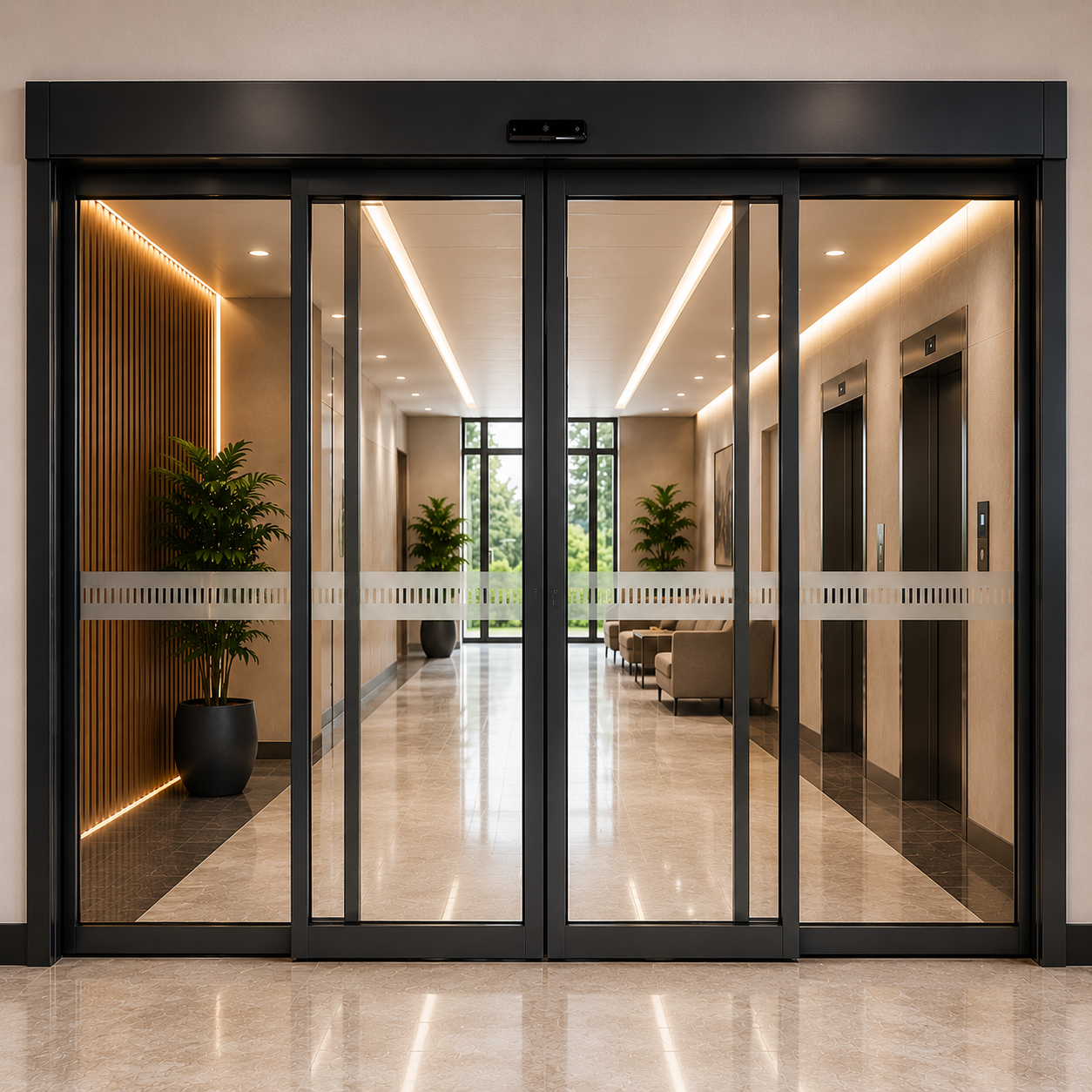 Automatic sliding door installation
